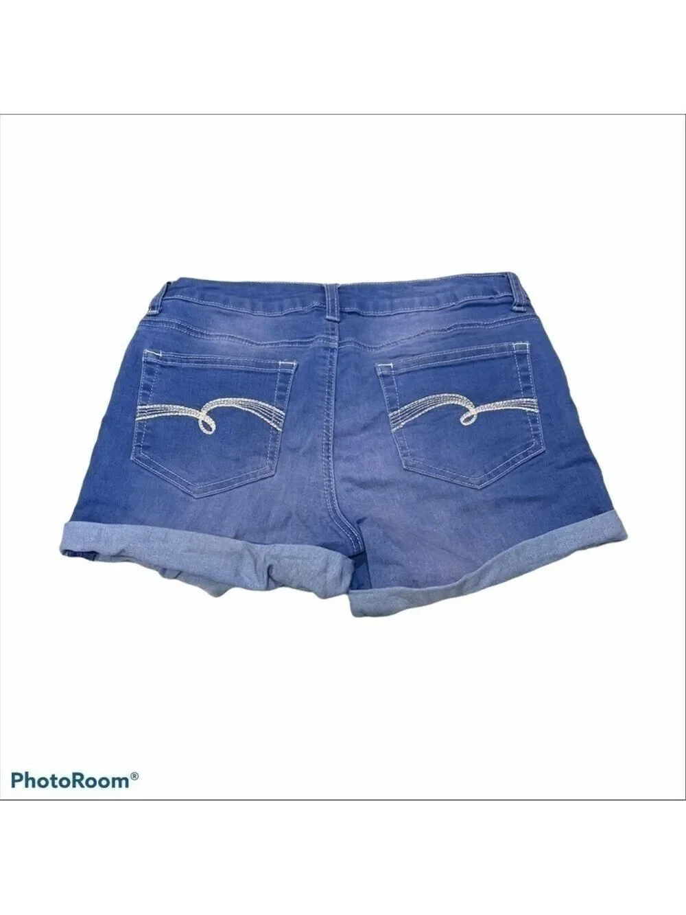 JUSTICE Cuffed Denim Shorts size 14
